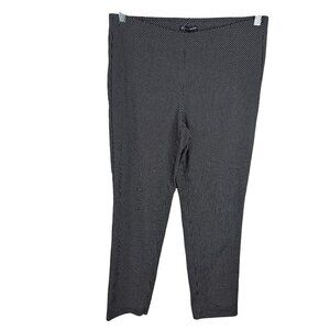 Adrianna Papell Womens Size 12 Black & White Polka Dot Ankle Pants Casual Work